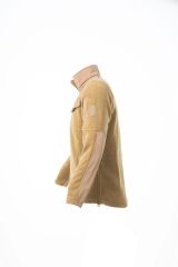 301 Model Unisex Cep Kapaklı 5 Cepli Polar Mont - Bej