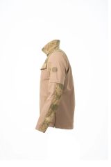 301-1 Model Cep Kapaklı Unisex Softshell Mont Ceket - Bej-Kamuflaj