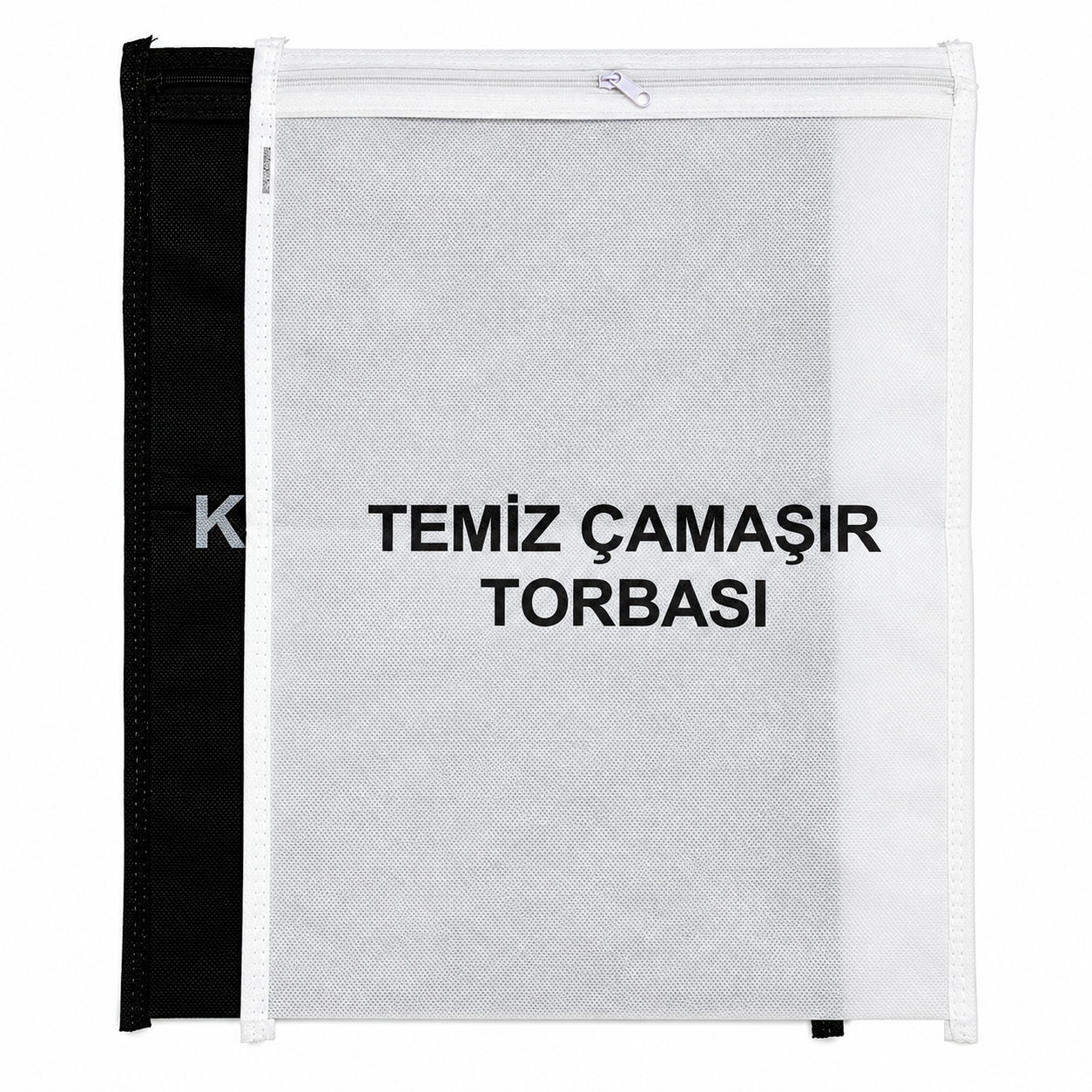 2’si 1 Arada Kirli ve Temiz Çamaşır Torbası Seti – Fermuarlı 2’li Organizer