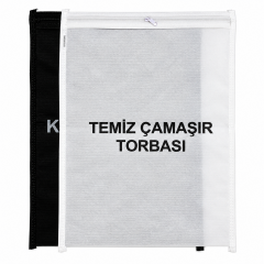 2’si 1 Arada Kirli ve Temiz Çamaşır Torbası Seti – Fermuarlı 2’li Organizer